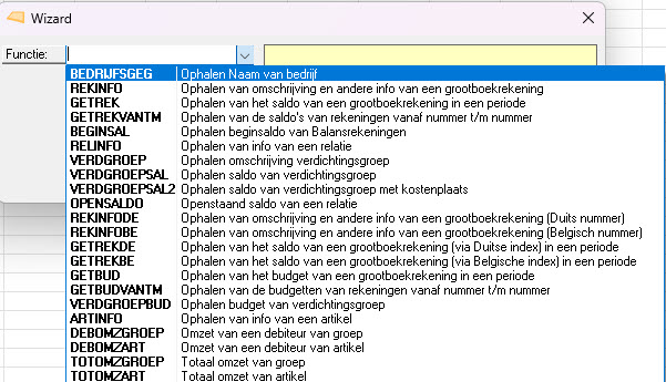 KOMAS/Excel wizard